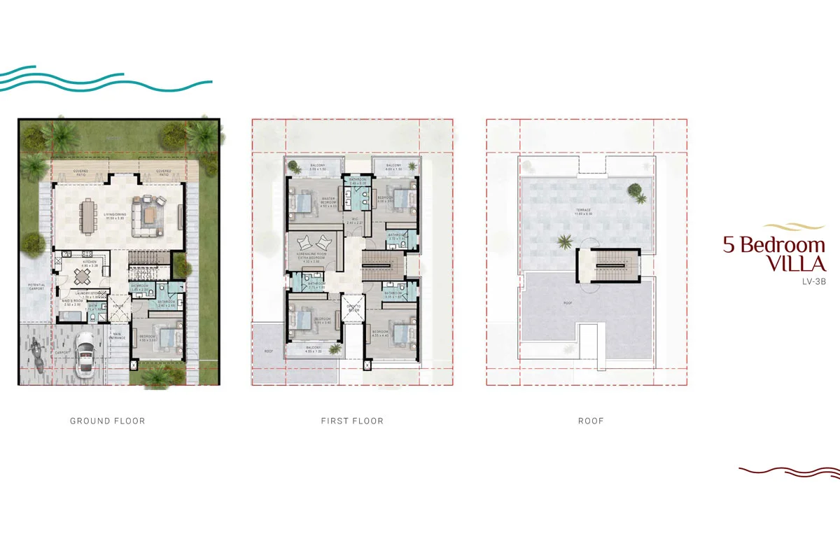 DAMAC Lagoon Costa Brava 5 BHK Floor Plan