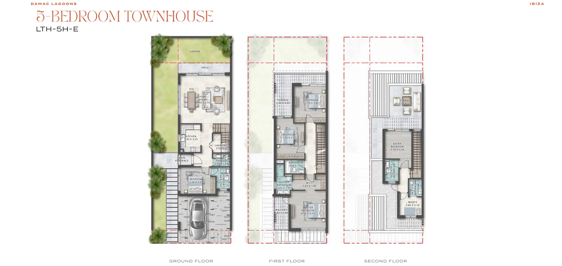 DAMAC Lagoon Ibiza 5 BHK Floor Plan