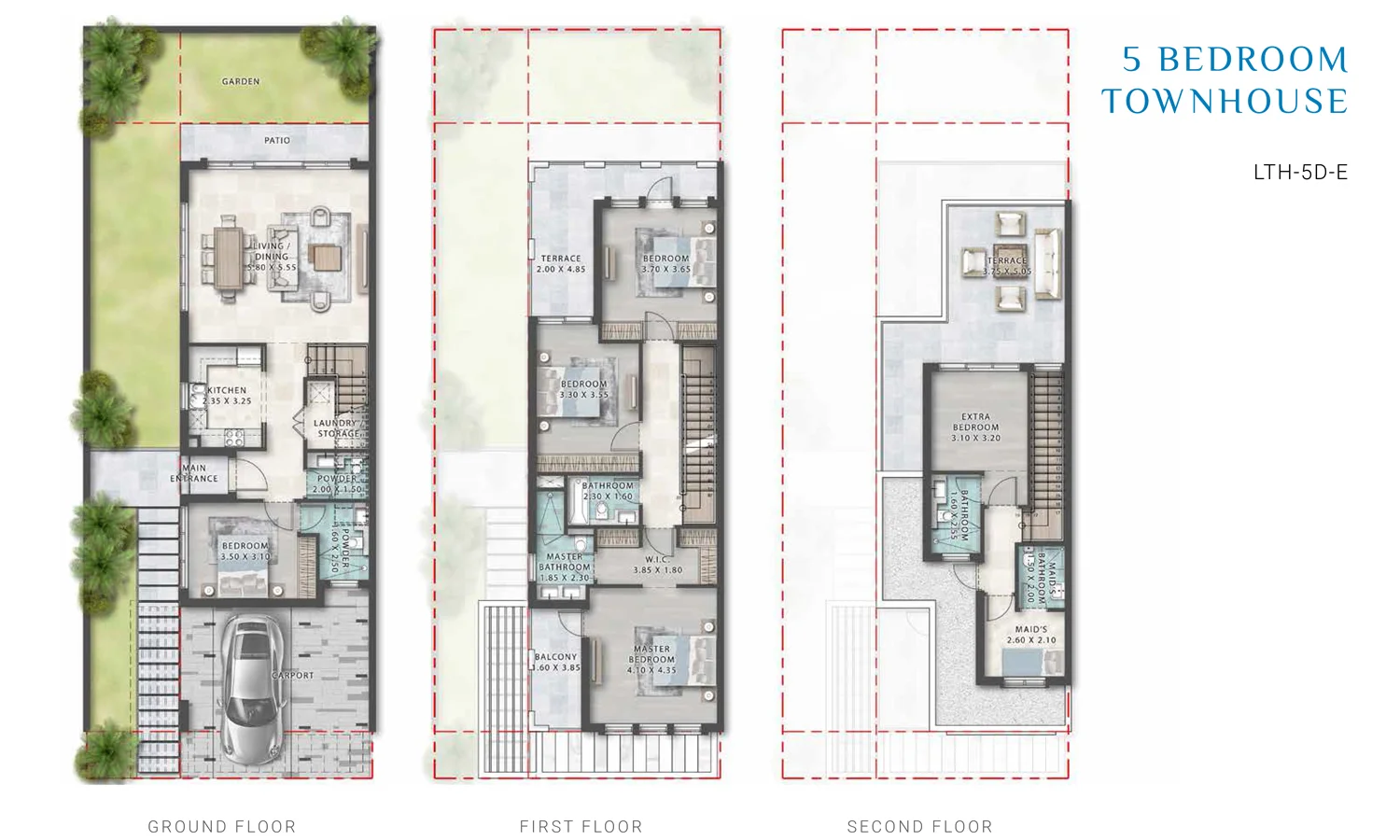 DAMAC Lagoon Malta 5 BHK Floor Plan