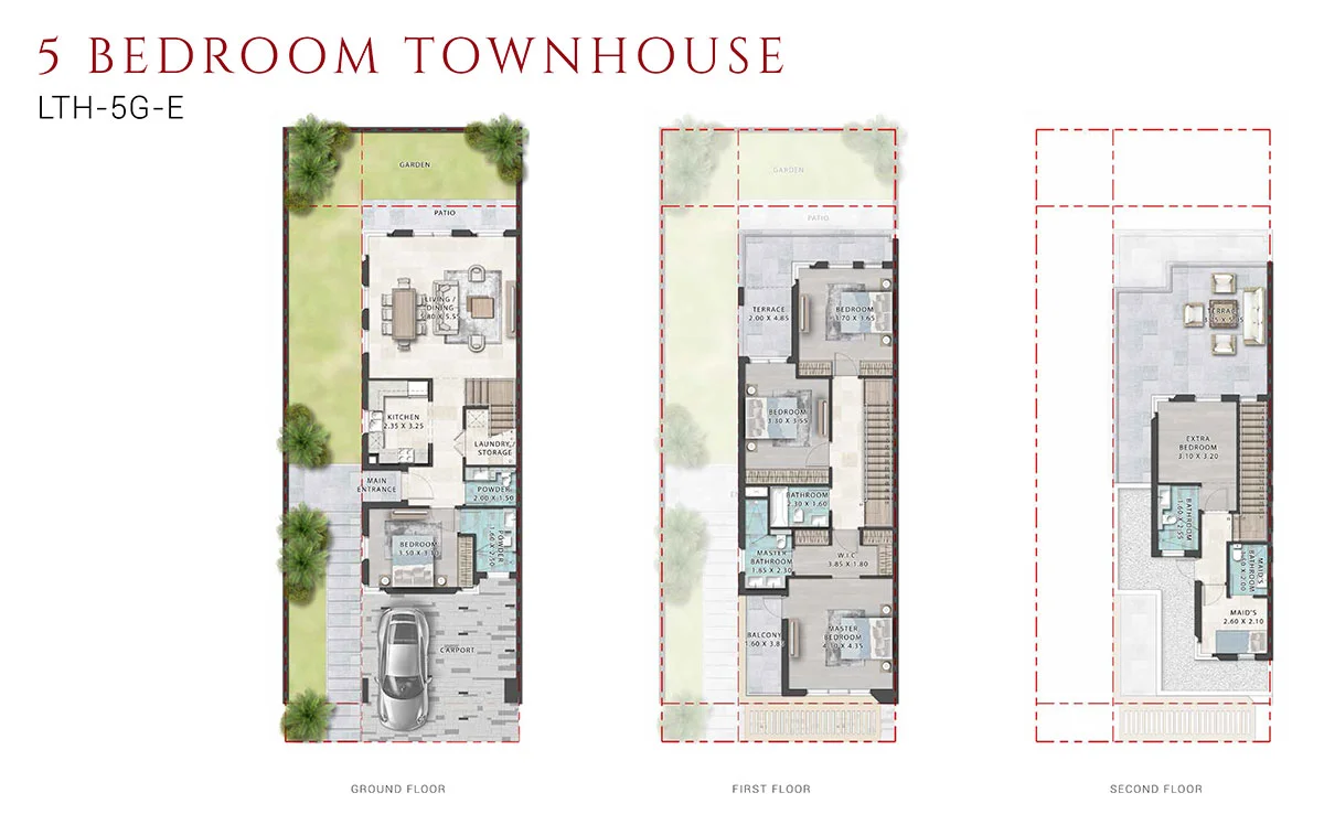 DAMAC Lagoon Monte Carlo 5 BHK Floor Plan