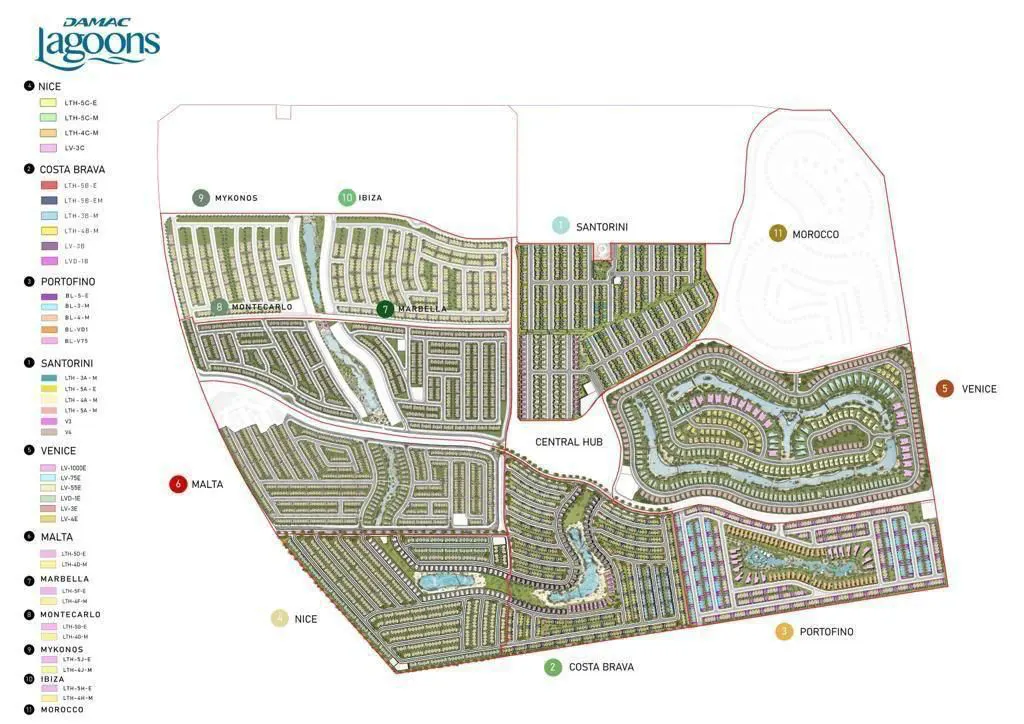 DAMAC Lagoon Mykonos Master Plan