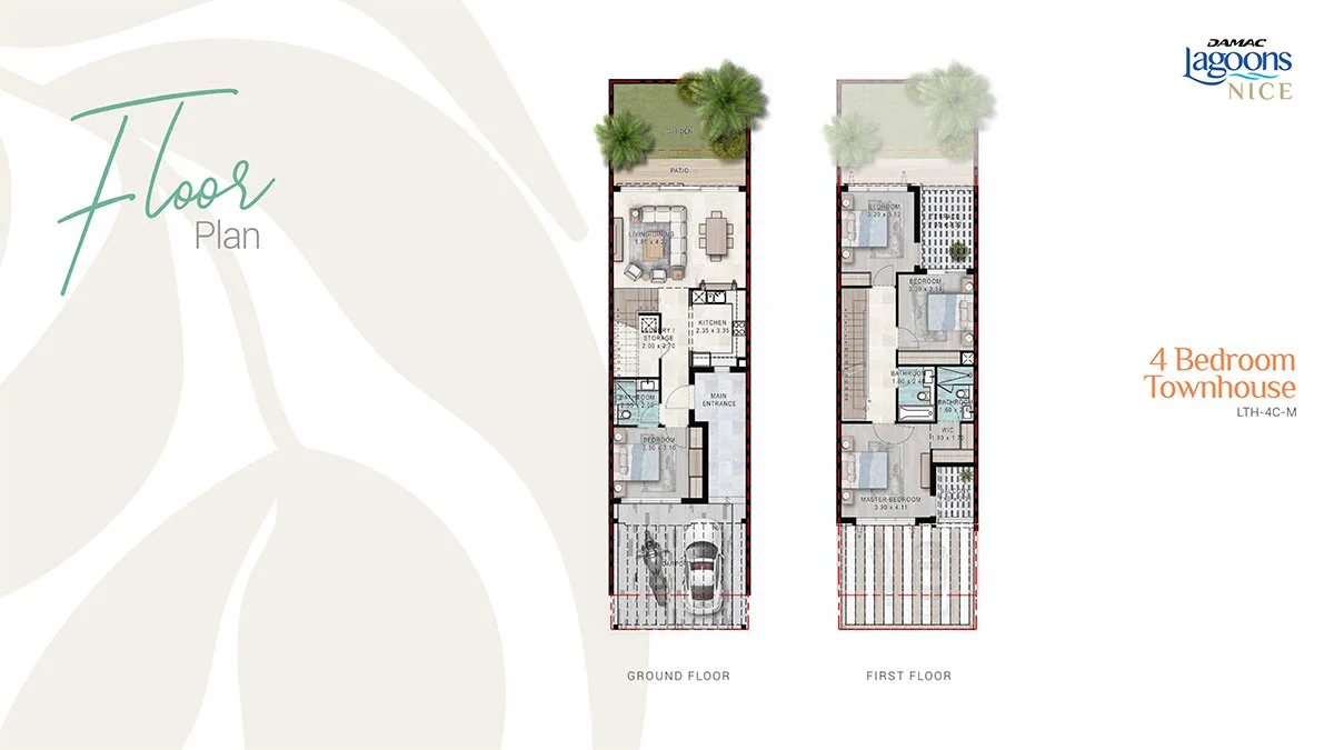 DAMAC Lagoon Nice 4 BHK Floor Plan