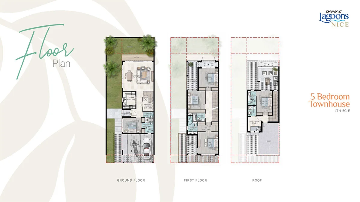 DAMAC Lagoon Nice 5 BHK Floor Plan