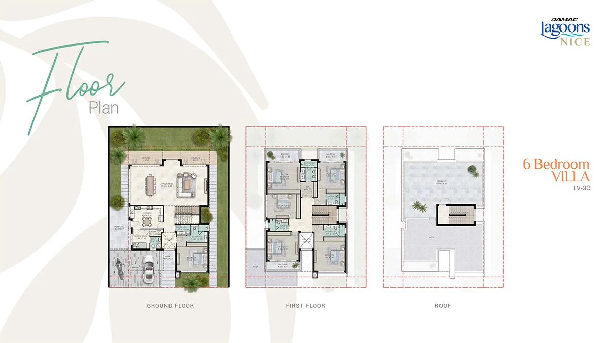 DAMAC Lagoon Nice 6 BHK Floor Plan