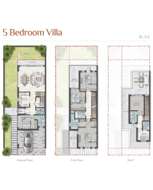 DAMAC Lagoon Portofino 5 BHK Floor Plan