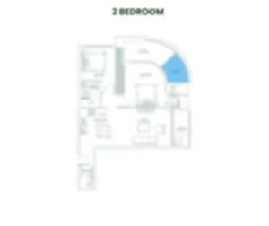 Danube Bayz 2 BR Floor Plan